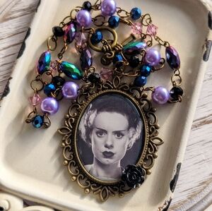 Bride of Frankenstein Cameo Necklace